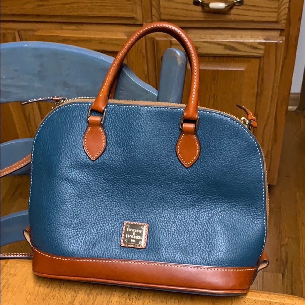 Dooney & Bourke pebble leather zip satchel
